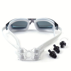 Men's Swimming Gear Set with Goggles, Cap, Nose Clip, Earplugs