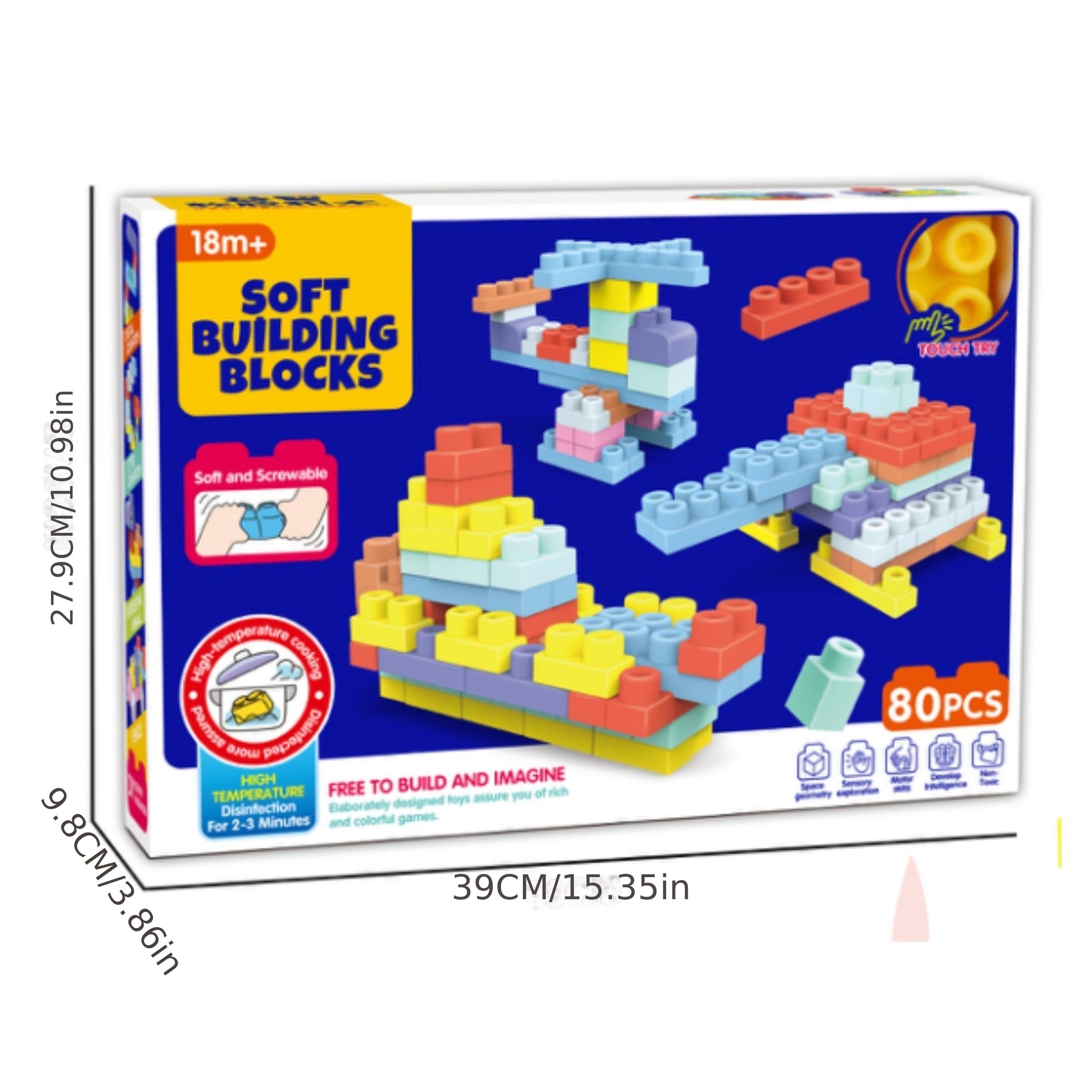 Soft Glue Building Blocks Baby Educational Toys Gift