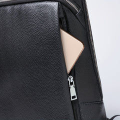 Men's Leather Backpack Thin Notebook Backpack Cowhide