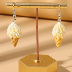 Ice Cream Resin Drop Dangle Earrings Food Accessories For Women