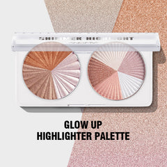 LANGMANNI Double Disc Crystal Highlighter Bronzers Palette
