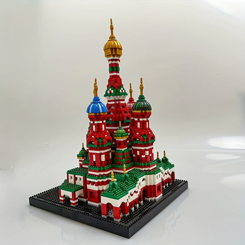 ABS Model of St Basil'S Cathedral Adult High Difficulty Building Block Toy