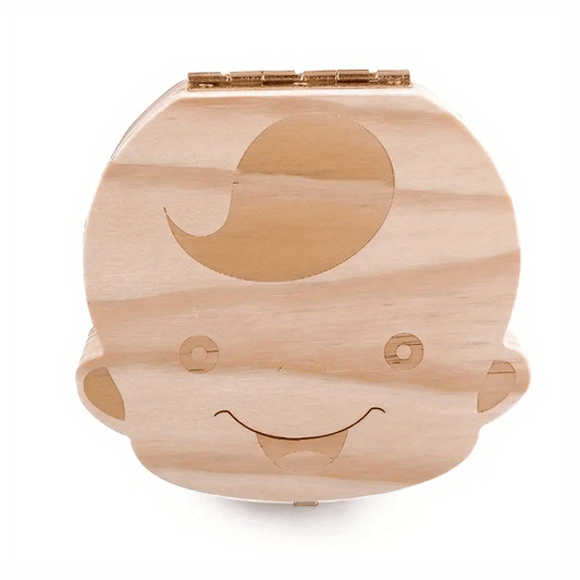 Wooden Keepsake Tooth Organizer Box for Children
