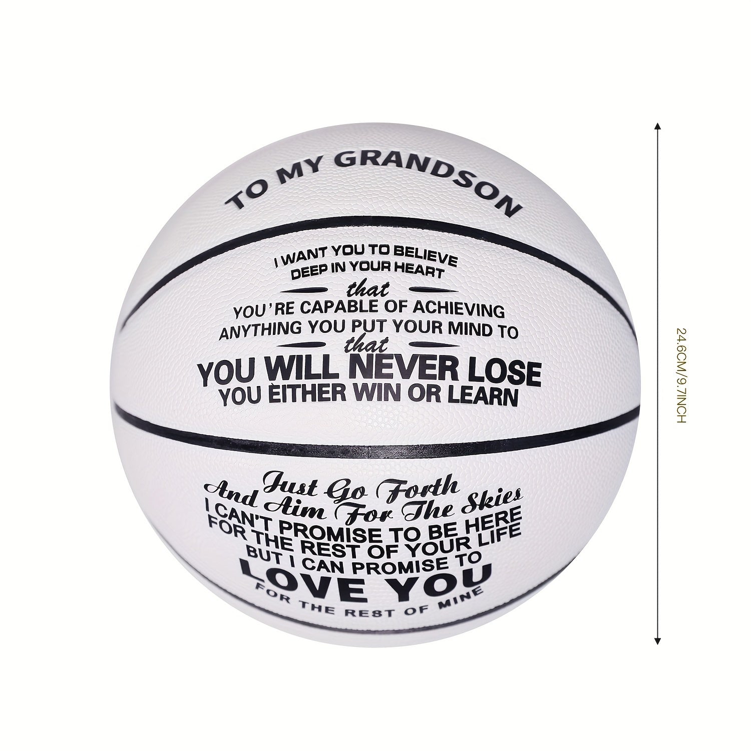 Engraved Size 7 Basketball Gift For Grandson