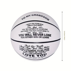 Engraved Size 7 Basketball Gift For Grandson