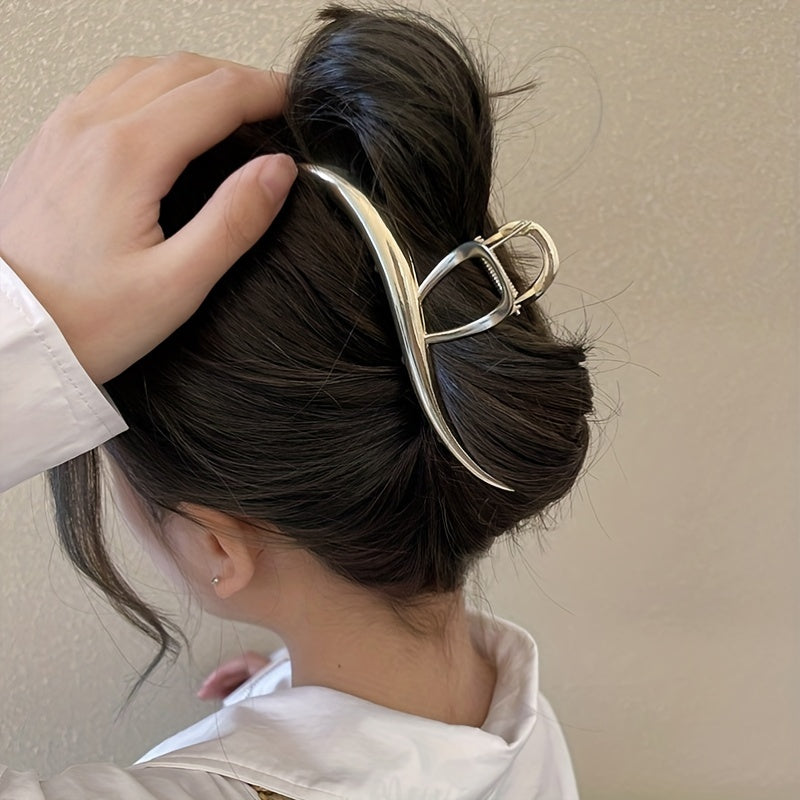 Metal Hair Claw Shark Claw Back Head Hair Clip Y2K Accessory