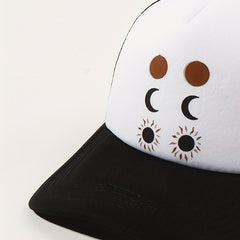 Sun Moon Trucker Hat Baseball Cap Adjustable Mesh Sunshade Dad Hat