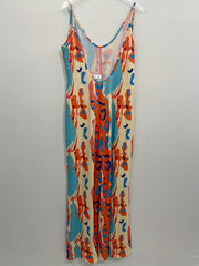  Sexy Jumpsuit Women's Plus Contrast Print Wide Leg Cami Jumpsuit