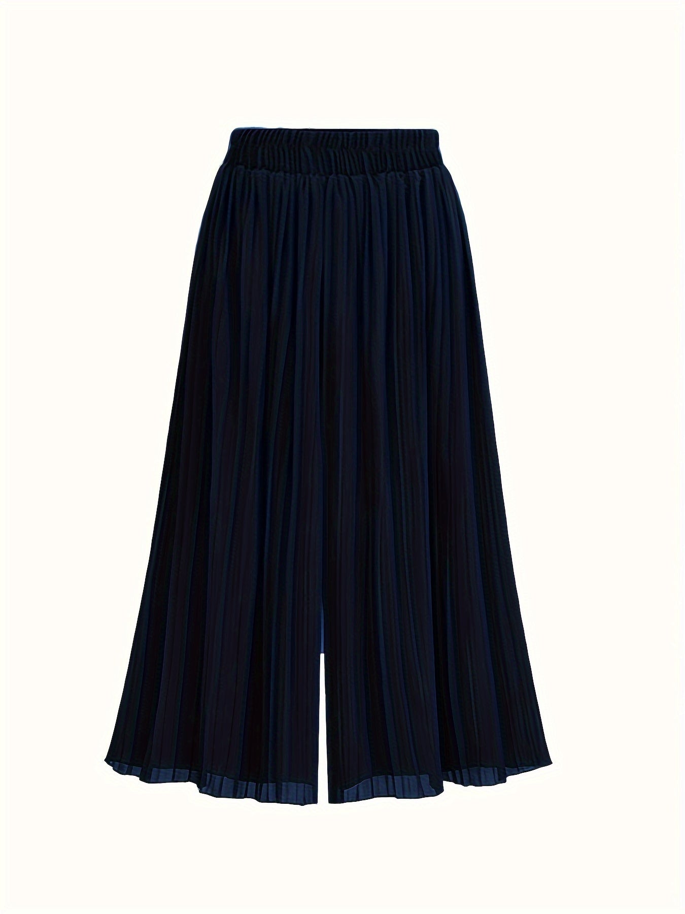  Wide Leg Trousers Elastic High Rise Pleated