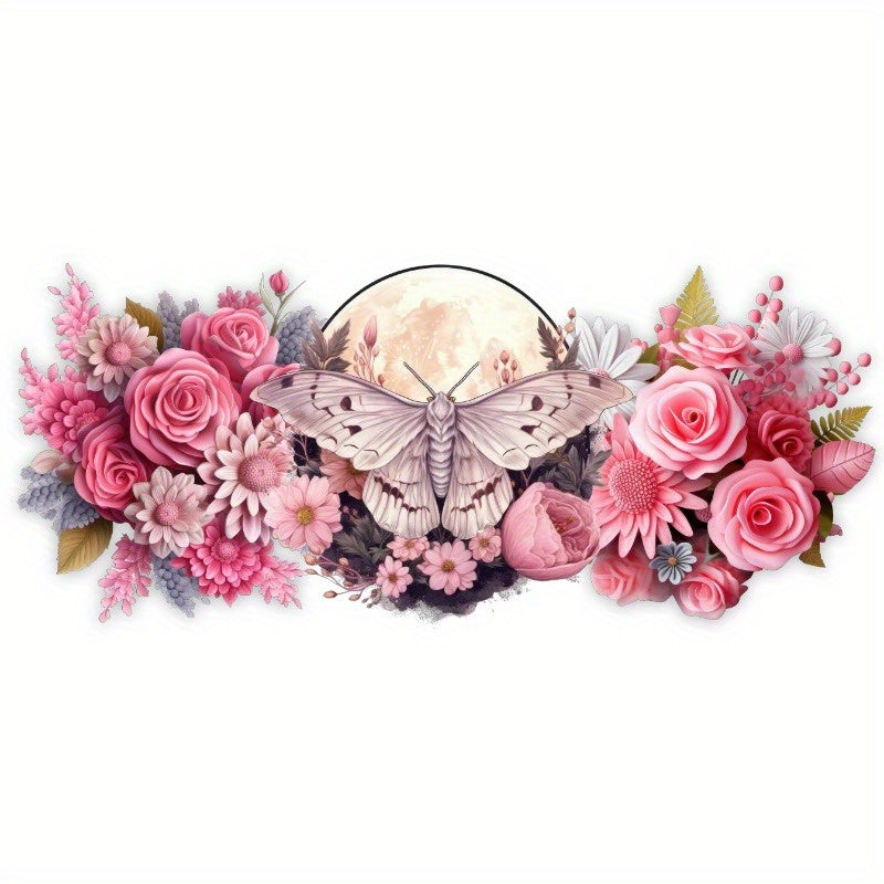 3 Pink Flower Stickers - Nature Decals for Festive Occasions