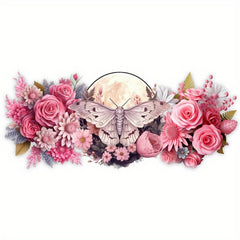 3 Pink Flower Stickers - Nature Decals for Festive Occasions