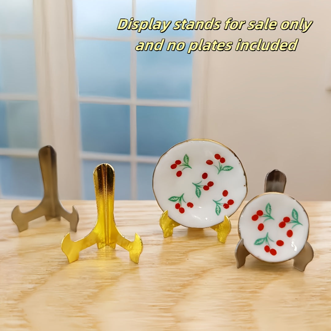 2pcs Mini Plate Racks for 1:12 Dollhouses Display