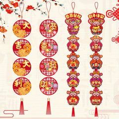 3D God Of Wealth Spring Pendant Decoration for Festive Hollow Out Year's Decor