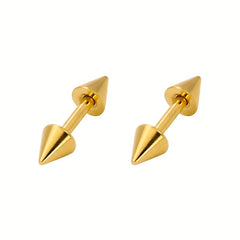 Stainless Steel Cone Earrings Double Pointed Piercing Jewelry