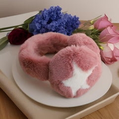 Soft Plush Ear Muffs Pastel Colors Foldable Cold Weather Accessories