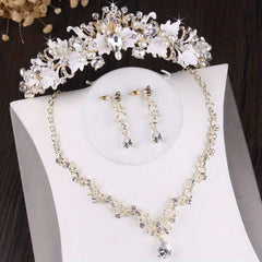 Vintage Silvery Crown Headwear Rhinestone Crystal Wedding Hair Accessories