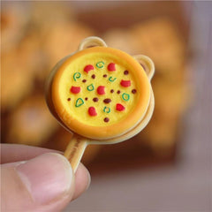 1:6 Scale Pizza Tray Mini Pizzas Cheese Pepperoni Blythe BJD Dolls Kitchen Set