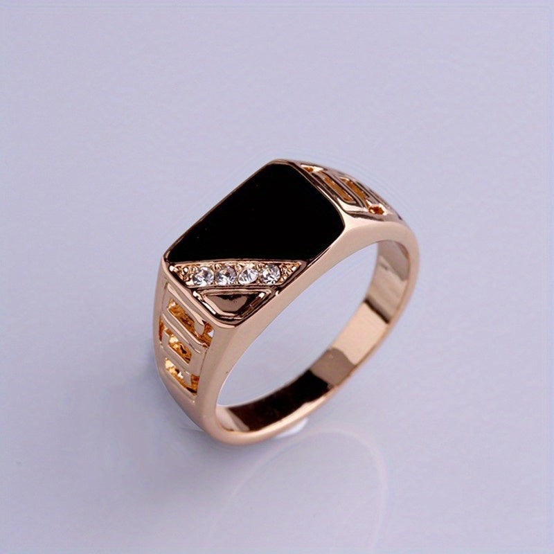 Bohemian Square Men's Ring Hand Jewelry Engagement Ring