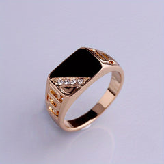 Bohemian Square Men's Ring Hand Jewelry Engagement Ring