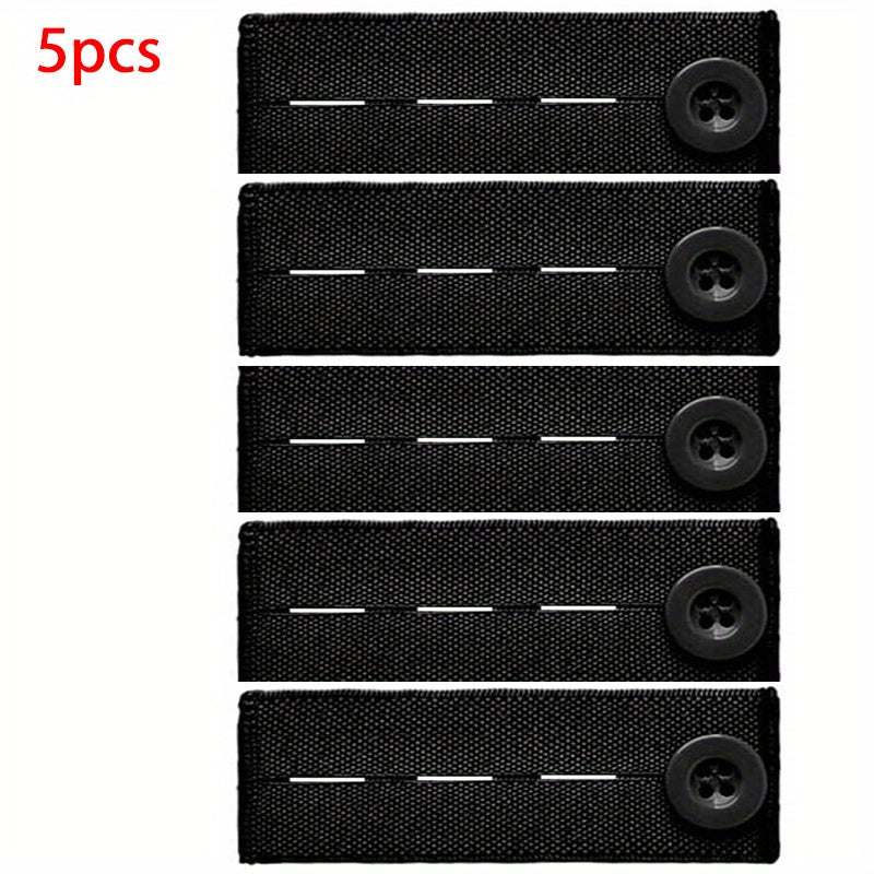 5pcs Elastic Waist Extender Button Adjustable Waistband Expanders