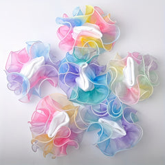 3 Pairs Baby Girls Rainbow Lace Ruffled Socks Breathable Comfy Socks