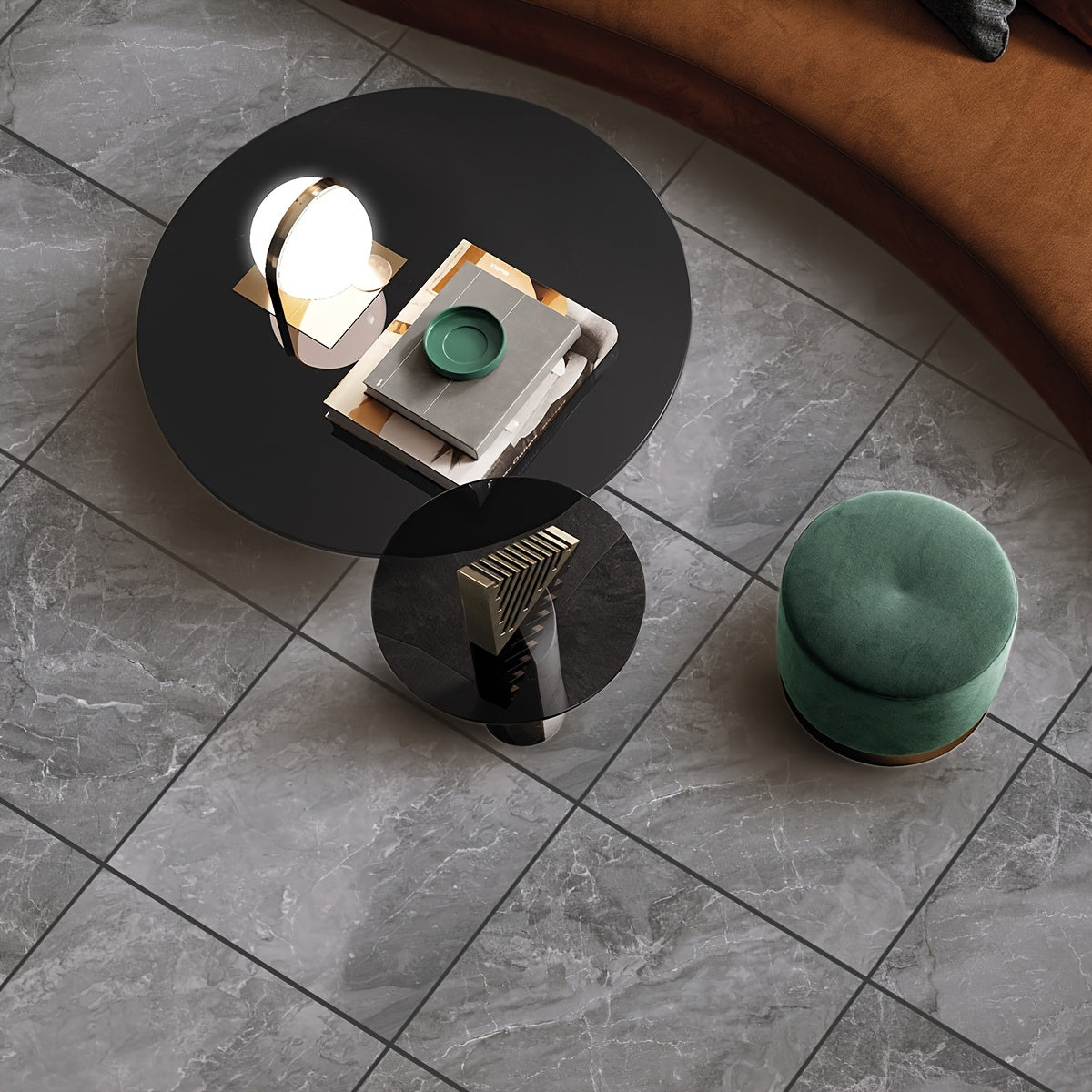Marble Pattern Floor Stickers Set - Waterproof & Non-slip