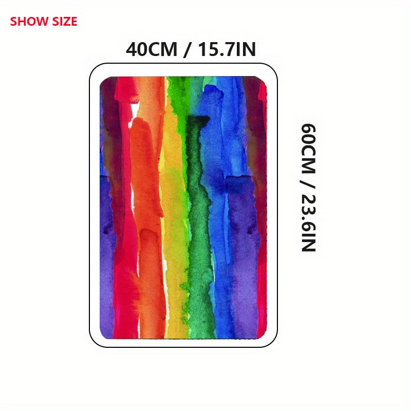 Rainbow Door Mat Non-Slip Front Door Indoor/Outdoor Entrance Mat