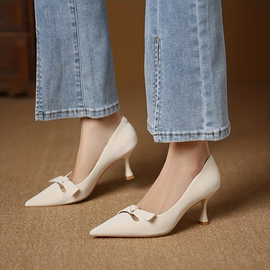 Women's Bowknot Stiletto Heels Pumps - Outdoor Shoes