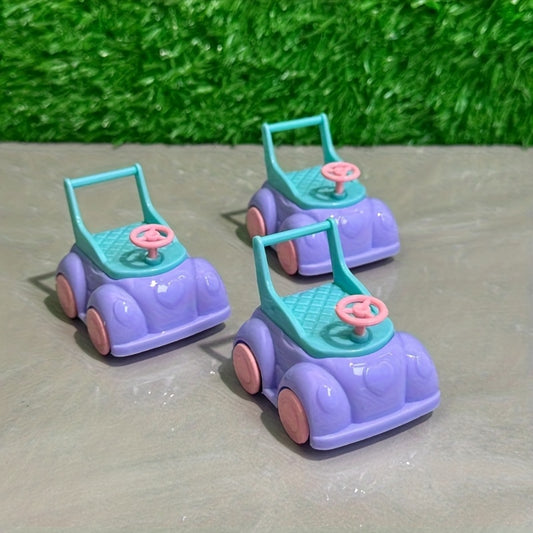Mini Rolling Doll Cart in Pastel Purple & Teal