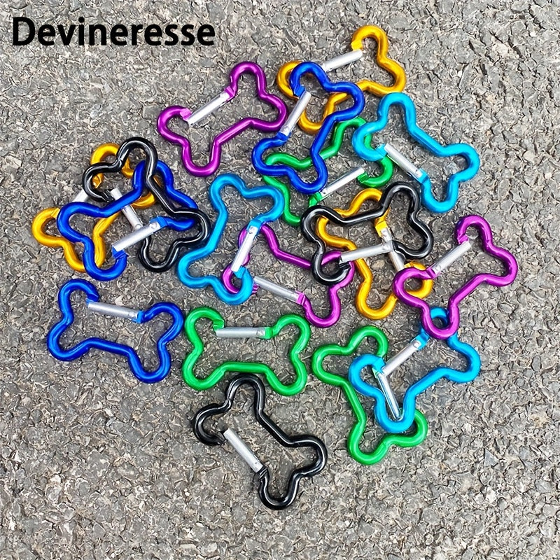 5pcs Bone Shaped Carabiner Keychain, Outdoor & Daily Use