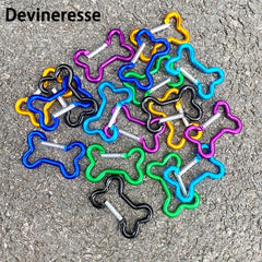 5pcs Bone Shaped Carabiner Keychain, Outdoor & Daily Use