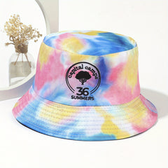 Tie Dye Reversible Bucket Hat Laser Print Unisex Basin Hat