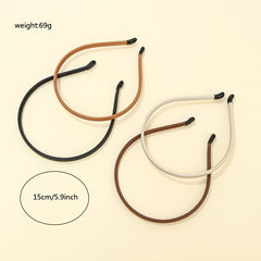 4pcs Leather Covered Headband for Women and Girls