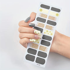 Self Adhesive Nail Stickers Glitter Glossy Waterproof Nail Art Decoration