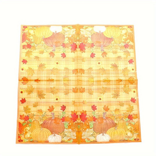 Thanksgiving Tablecloth Plates Cups Napkins Banner Set