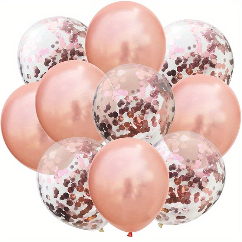 10pcs Latex Balloons & Confetti Balloons Mix for Party Decoration