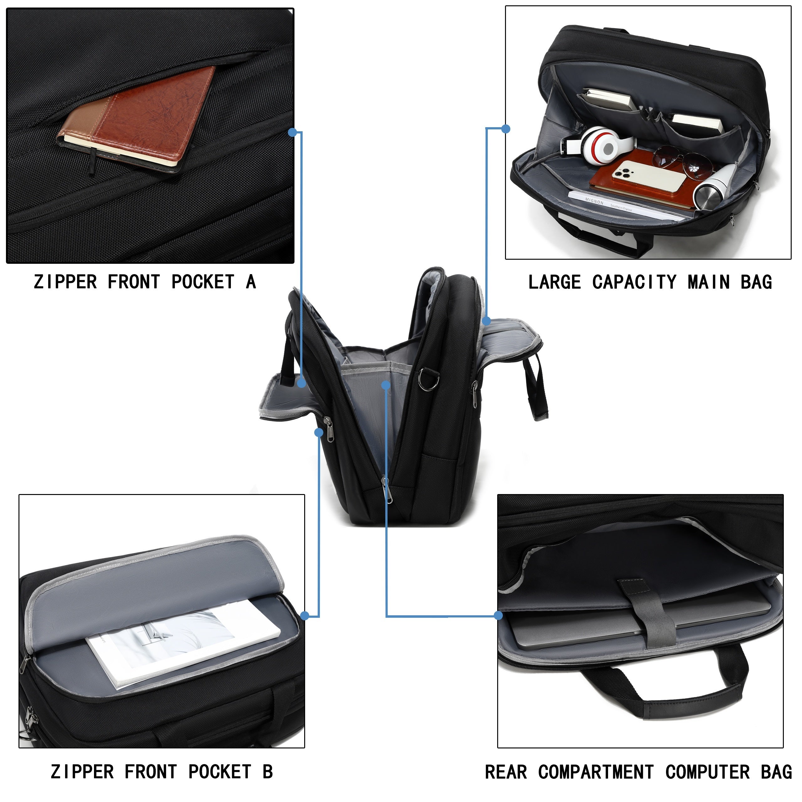 Men's Briefcase Laptop Bag Business Shoulder Handbag