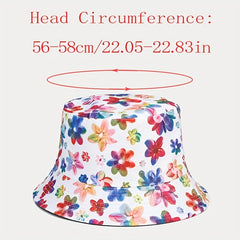 Floral Pattern Bucket Hat Sun Cap Unisex