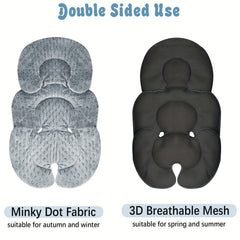 Double Sided Baby Car Seat Cushion 3D Mesh Grey Polyester Fiber Support