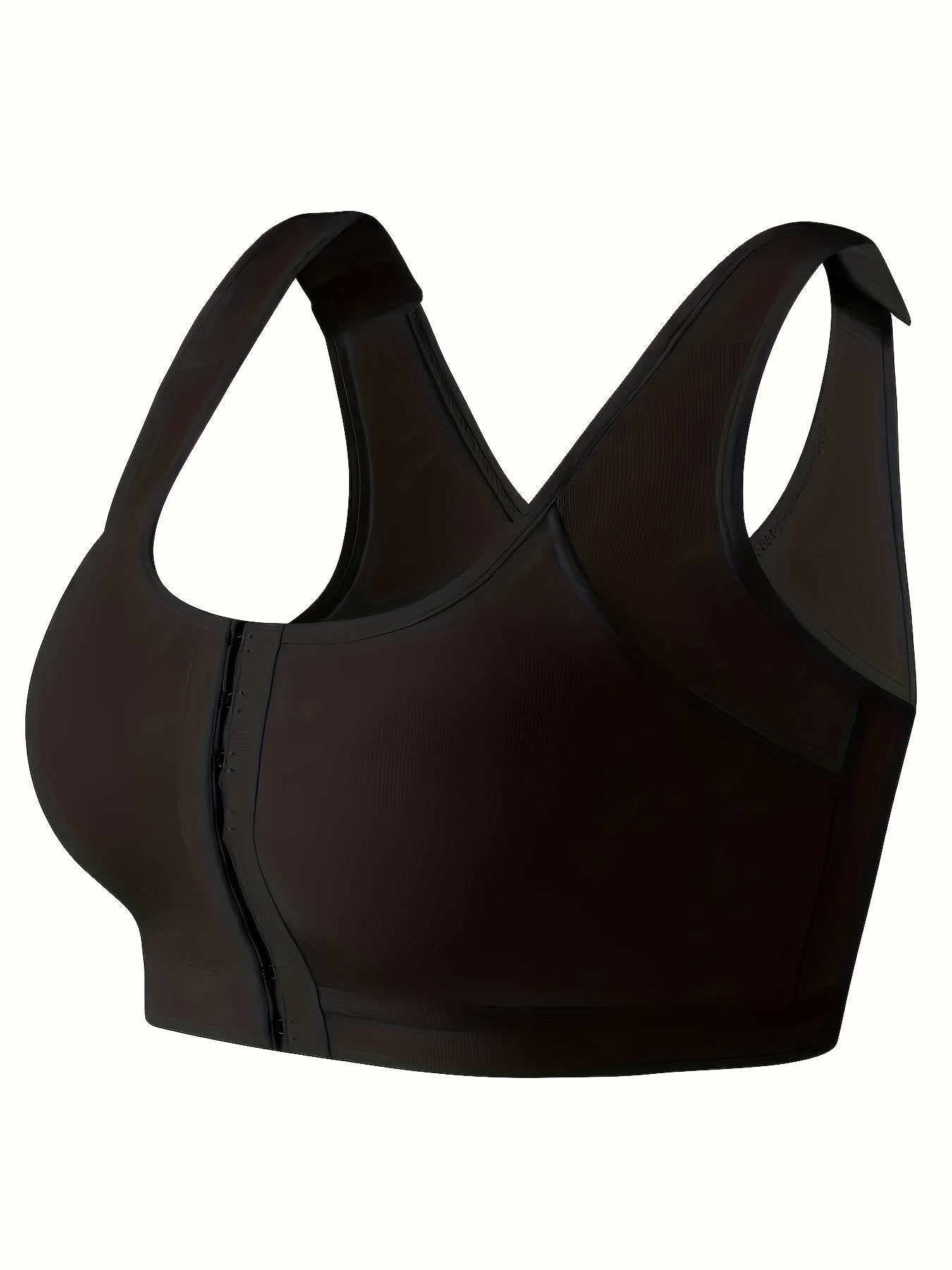 Solid Push Up Bra Front Buckle Comfy Breathable Women's Lingerie