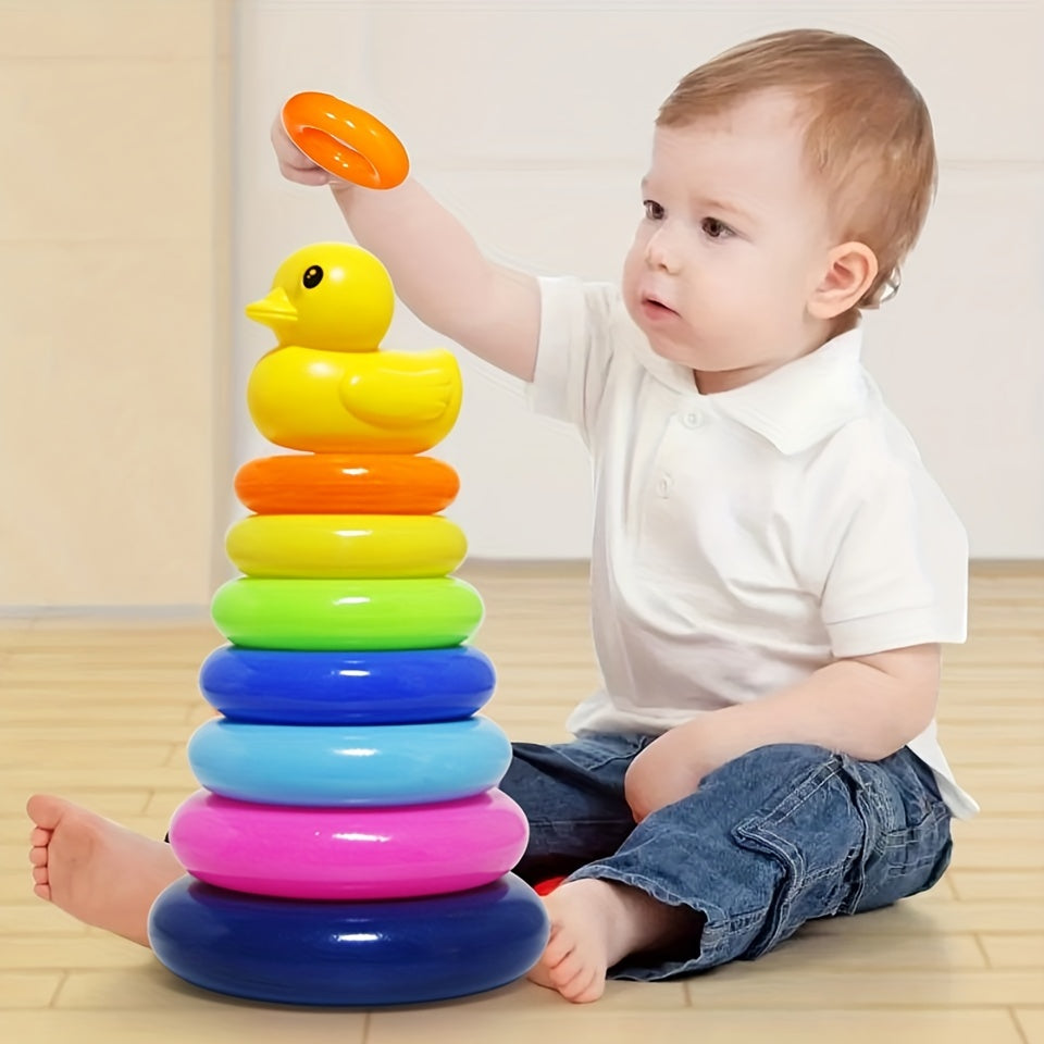 Colorful Rainbow Circle Stacking Music Toy