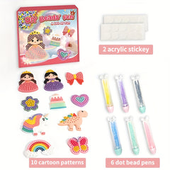 Kids DIY Bead Painting Kit - Fridge Magnet Art
