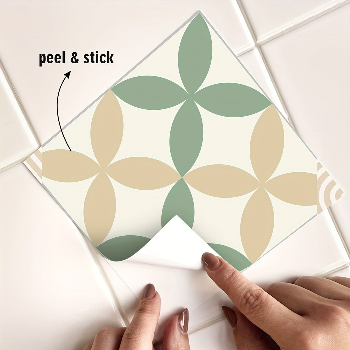 12pcs Small Fresh Floor Stickers Self-adhesive Waterproof Non-slip Wall Stickers