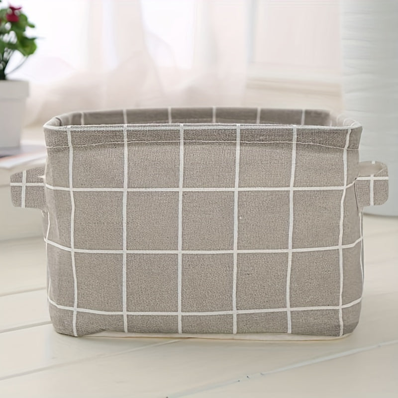 Waterproof Foldable Storage Basket Small Nordic Cotton & Linen Basket