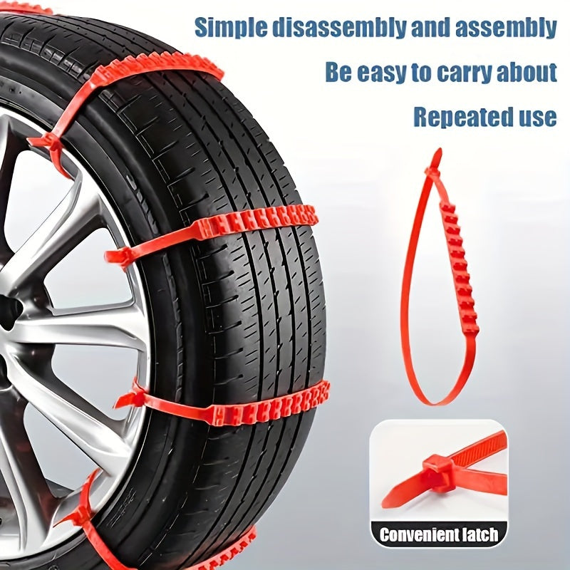 15pcs Snow Tire Chain Car Cable Tire Non slip Wear-resistant Mud Chain