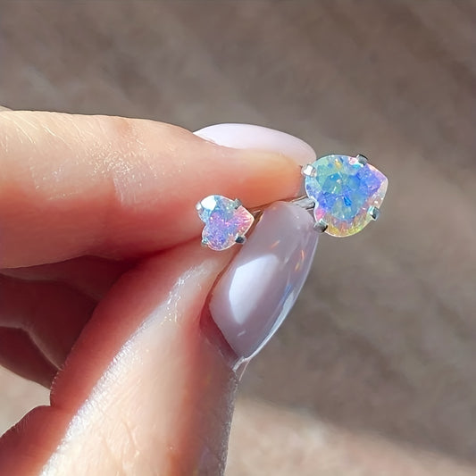 Colorful Zircon Belly Button Ring Stainless Steel Piercing Jewelry