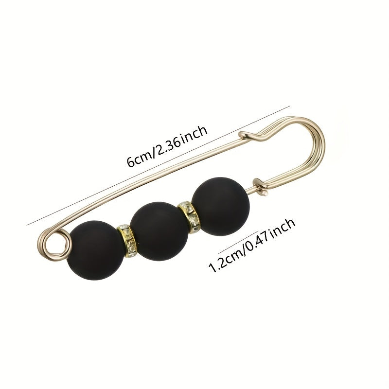 Detachable Waist Clip Faux Pearl Dress Brooch