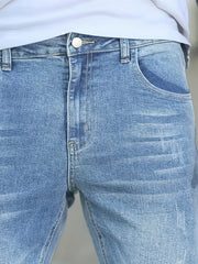 Men's Slim Fit High Stretch Jeans - Distressed Denim Pants