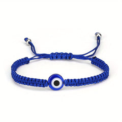 Devil's Eye Theme Braided Anklet Adjustable Ankle Bracelet