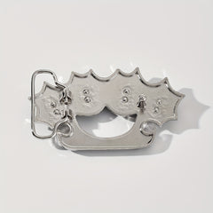 Skull Head Belt Buckle Vintage Hollow Out Western Cowboy Halloween Accessor